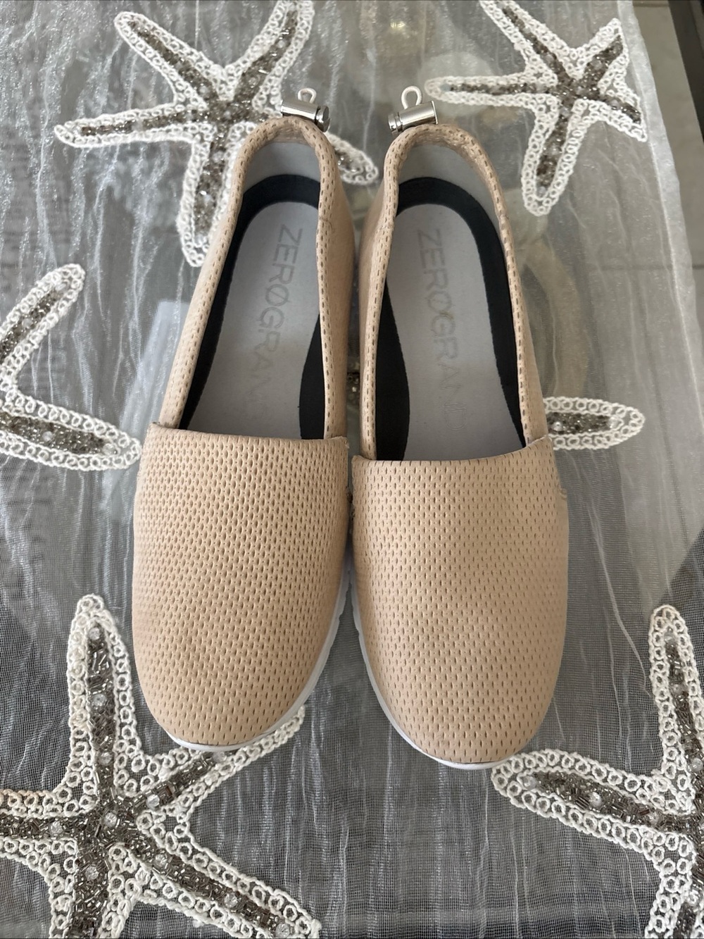 Cole Haan Knit Slip-On Sneakers in Nude
